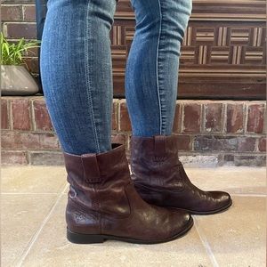 Frye Brown Leather Ankle Boots -Needs New Soles!